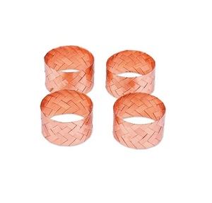 Stylish Designer Geometric Brass Napkin Ring 4.5cm Wide Classic Design Durable Wedding Table Decoration Napkin Ring - Product Image 2