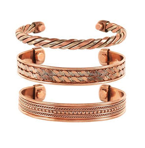 Elegante Brazalete de Cobre para Hombre y Mujer - Estilo Vintage de Lujo, Accesorio de Moda para Fiestas, Propiedades Curativas Únicas, Alta Calidad - Product Image 3