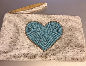 Monedero de cuentas hecho a mano con flecos de plata y turquesa, bordado con cuentas de semillas, bolsa con cremallera, estilo bohemio, moda occidental, lujo - Product Image 4