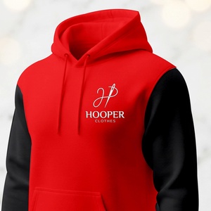 Sudaderas de Moda Sostenible, Tejido Sólido Negro-Rojo, Diseño Personalizado, Tejido Transpirable de Secado Rápido, Oferta de Invierno - Product Image 2