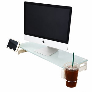 Soporte Elevador de Monitor Moderno Negro Estándar Global Orbit GO-2286 con Hub USB y Escritorio de Vidrio para Computadora, Hecho en Taiwán - Product Image 5