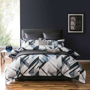 Juego de Ropa de Cama Floral de Lujo, Moderno, Clásico, Geométrico, Personalizable, de 10 Piezas, 400 Hilos, 100% Poliéster, Tamaño Queen |   Funda de Edredón - Product Image 2