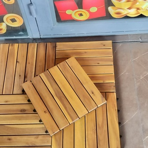 Wooden Interlocking <b>Floor</b> Tiles 30 X 30 cm Patio Balcony Terrace Garden Click Waterproof Anti-Slip Eco-Friendly Certified - Product Image 6