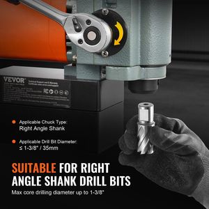 เครื่องเจาะแม่เหล็กแบบพกพาขนาดเล็ก 1300 วัตต์ พร้อมอุปกรณ์ระบายความร้อนและระบบป้องกันการโอเวอร์โหลด - Product Image 4