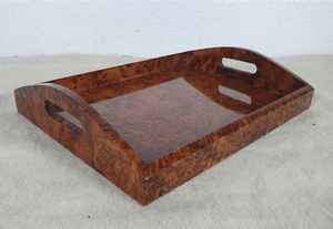 Magnifique plateau de service en bois fait main avec poignées pour table basse, plateau décoratif rustique - Product Image 6