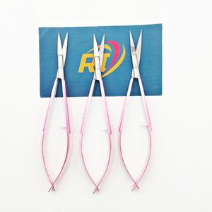 Ciseaux à cuticules en acier inoxydable argenté, logo personnalisé, forme carrée incurvée, pointe acérée, durables, pour le soin des ongles, nouvelle conception - Product Image 4