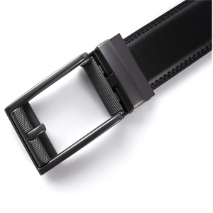 Ceintures en cuir véritable entièrement personnalisées avec logo, prix abordable, boucle en acier, boucle coulissante automatique, largeur 34 mm, pour hommes, en provenance du Pakistan - Product Image 5