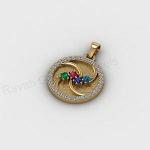 Designer 925 Silver 22mm Geometric Ocean Wave Blank Bezel Charm Pendant Zircon Birthstone Setting <b>Resin</b> Jewelry Findings - Product Image 2
