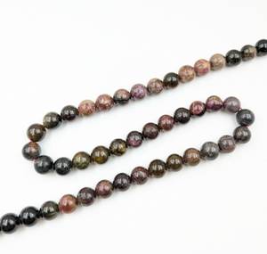 Perles rondes polies naturelles multicolores 8 mm, pierres précieuses taillées brillamment - Rouge et Jaune pour la fabrication de bijoux, vente en gros, approvisionnement en vrac - Product Image 4