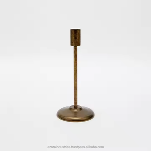 Iron <b>Antique</b> <b>Brass</b> Silver Plated Iron Wedding Christmas Home Decoration <b>Candlestick</b> Holders Stand - Product Image 3