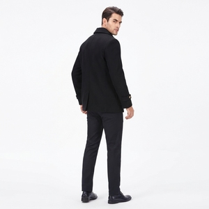 Male <b>Wool</b> Blended <b>Pea</b> Outdoor Windproof Jacket Warm Anti-Wrinkle Regular Length Cold Buttons <b>Coat</b> Jackets - Product Image 5