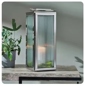 Elegant Tabletop Stainless Steel <b>Lantern</b> For Dining Decor Creating Refined Atmosphere For Events & Weddings - Product Image 5