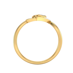 Élégante bague en or en forme de cœur pour femme, avec diamant moissanite taille poire, bijou romantique de promesse - Product Image 3