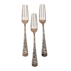 Juego de Tenedores de Metal con Diseño Floral Vintage, Acabado Mate, Aptos para Lavavajillas, Cubiertos para Mesa de Boda - Product Image 1