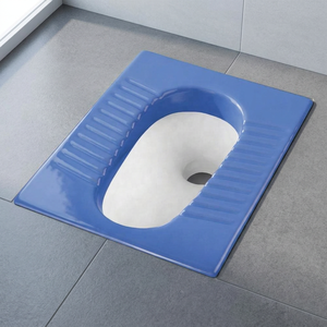 Japanese Blue Double Color Modern Eastern Type Floor Mounted Squat Toilet One Piece WC <b>Pan</b> Standard Size Orissa <b>Pan</b> - Product Image 5