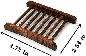 Adjustable Eco-Friendly Classic Wood Soap Dish-Expandable Design for Various Soap Sizes Bathroom <b>Shower</b> Waterfall Drainer - Product Image 5