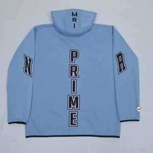 Men's <b>Light</b> Blue Hooded Zip-Up Sweatshirt Regular Fit Breathable Knitted Polyester Casual Autumn Wear <b>Letter</b> Print Front Pocket - Product Image 2