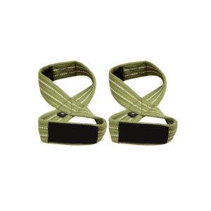 Sangles de musculation en forme de 8 avec support de poignet rembourré pour entraînement de force, soulevé de terre, haltères et barres - Product Image 1