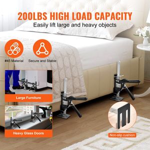 4.7 "เครื่องมือแจ็คยกมือประหยัดแรง2ชิ้น, กำลังการผลิต200ปอนด์แผงประตูแม่เหล็กสำหรับยกตู้ - Product Image 3