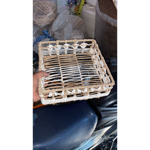 Handwoven Paper Rope Storage <b>Basket</b> Set With Handles Eco-Friendly Decorative Jute Gift Hamper Bins For <b>Shelf</b> Organization - Product Image 6