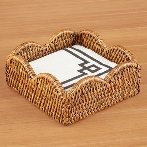 Excellent quality weave <b>rattan</b> napkin holders <b>table</b> <b>dining</b> napkins holder decorations for events - Product Image 1