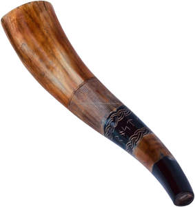 Offre Spéciale Unique Viking luxe fabriqué à la main corne de boeuf poli cadeau de mariage support décoratif Logo personnalisé impression longue durée petit - Product Image 4