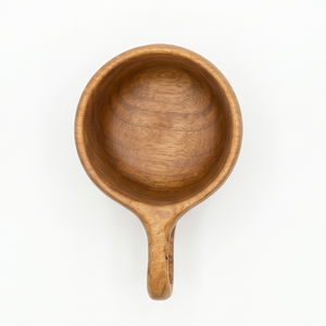 Mug à café en bois de teck naturel de haute qualité à 100 %, avec poignée ergonomique ovale, pour le camping et les voyages, vaisselle de qualité alimentaire, finition sûre - Product Image 3