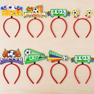 Set de Diademas Retro de Plástico para Fiestas de Fútbol 2026 con Impresión Tipográfica para el Espíritu del Día de Partido de Fútbol y Regalos de Bienvenida - Product Image 2