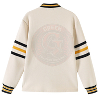 Cardigan tricoté à col en V pour homme, motif Alpha Phi A, broderie lettres grecques AΦA, rayures contrastées, pull de style classique
