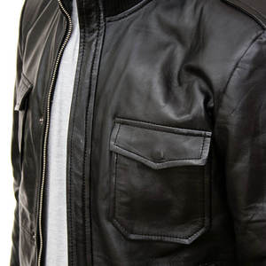Veste en cuir pour homme de style streetwear de haute qualité en gros - Veste de motard imperméable et respirante pour l'hiver avec service OEM - Product Image 3