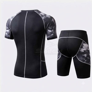 Ensemble de shorts de compression professionnels avec tissu extensible quadridirectionnel et coupe confortable pour le fitness - Product Image 2