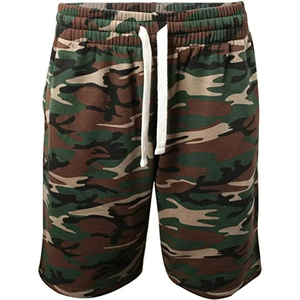 Shorts de plage décontractés en toile de coton biologique de style vintage, écologiques, respirants, à taille élastique tissée, imprimés, pour hommes, service OEM - Product Image 2