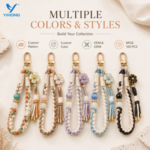 Braccialetto Boho di Lusso Personalizzato Intrecciato a Mano da 30cm con <span class=keywords><strong>Perline</strong></span> in Pietra Preziosa e Chiusura Dorata - Ordini all'Ingrosso OEM/ODM - Product Image 2