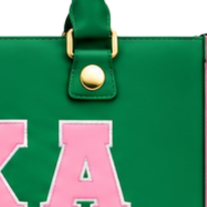 Sac à bandoulière rose et vert pour femme, inspiré du modèle 1908, avec imprimé lettres, sac fourre-tout tendance à double poignée, sac à main décontracté pour le shopping - Product Image 4