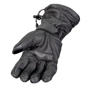 Guantes de Motocicleta de Invierno de Cuero Genuino Negro Premium con Forro Térmico, Correa Ajustable, Guantes de Conducción Impermeables de Alta Calidad - Product Image 5