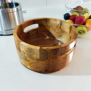 Frutero de Madera de Acacia Maciza Pulida de Primera Calidad, Decoración Rústica para Cocina y Comedor, Duradero y Ecológico para Fiestas - Product Image 3