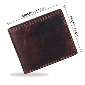 Authentic Men's Short Vintage Genuine Leather <b>Wallet</b> with <b>RFID</b> Protection and Pearl Closure Customizable Size Color OEM ODM Bulk - Product Image 6