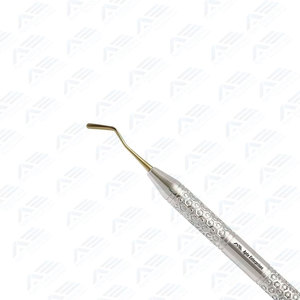 Instruments de pose de composite dentaire certifiés CE, pointes dorées en acier inoxydable, manuels, avec poignée moletée - Product Image 6