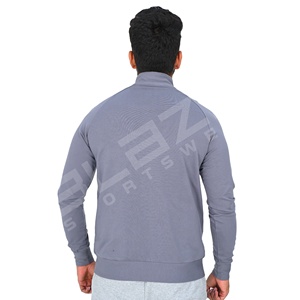 Sweat à capuche unisexe à manches longues de qualité supérieure avec fermeture éclair Poches latérales élégantes et panneaux latéraux brodés contrastés pour hommes sweats à capuche - Product Image 3