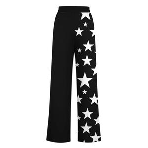 Pantalon décontracté pour femme, coupe large, taille haute, évasé, avec cordon de serrage, élastique, coupe ample, écologique, avec poches, tendance - Product Image 2