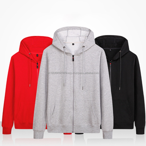 Sprint Autumn Styles Color sólido Unisex Custom Full Zip Up Hoodies Tallas grandes Sudaderas con capucha para hombres - Product Image 1