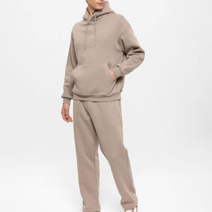 Ensemble de survêtement et sweat à capuche pour homme, design OEM, idéal pour l'hiver, 100 % polaire, haut et bas de jogging tendance avec col à capuche - Product Image 6