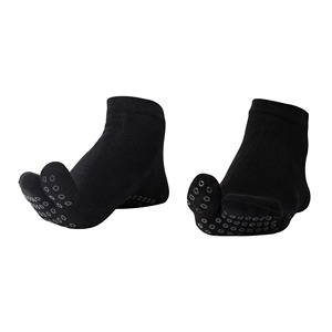 Calcetines de yoga antideslizantes hasta el tobillo, color sólido, agarre antideslizante para adultos, uso en verano, azul y negro - Product Image 3