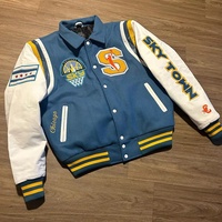 Veste universitaire de haute qualité, veste Letterman personnalisée avec patch, veste en laine et manches en cuir, veste de baseball streetwear