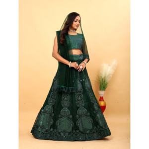 Designer Evening Dresses <b>Beautiful</b> Zari Work Lehenga Choli for Party Wear - Product Image 3