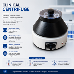 Centrifugeuse de laboratoire clinique à vitesse réglable pour la séparation des échantillons |   Équipement de laboratoire médical fiable pour les tests de routine - Product Image 5
