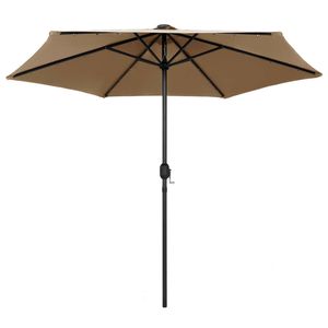 Parasol de jardin pliable en tissu polyester taupe 106,3 pouces, parasol solaire - Product Image 2