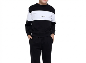 Conjunto Deportivo de Algodón para Niños, Cuello Redondo, Manga Larga, Estilo Casual para Otoño, con Bolsillos Laterales, Corte Regular - Product Image 3