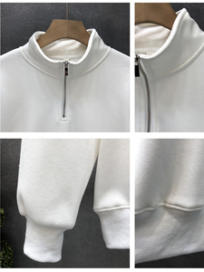 เสื้อสเวตเชิ้ตคอซิปครึ่งตัวสำหรับผู้ชาย ผลิตตามสั่งจากโรงงาน แขนยาว ผ้าฝ้าย 100% ผลิตในบังกลาเทศ - Product Image 5