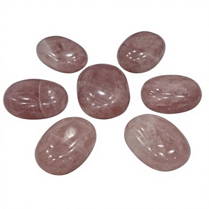 Piedra de Cuarzo Rosa Pulida a Mano, Cristal Rosa Natural para Energía Positiva, Sanación del Amor y Calma, en Venta - Product Image 1